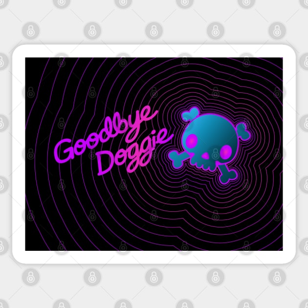 Goodbye Skull Sticker by Goodbye Doggie